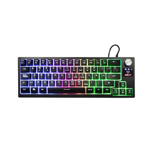 Teclado Gamer Ocelot Gaming OK-M60 RGB 60%, Alámbrico, Negro (Español)  