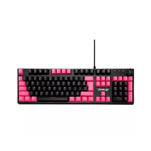 Teclado Gamer Ocelot Gaming OGMK04 RGB, Teclado Mecánico, Alámbrico, Negro/Magenta (Español)  