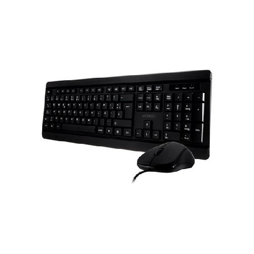 Kit de Teclado y Mouse Acteck AC-928984, Alámbrico, USB, Negro  