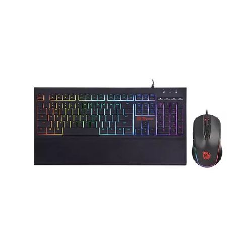 Thermaltake Kit de Teclado y Mouse Commander Elite, Alámbrico, USB, Negro (Español)  