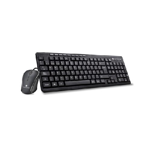 Kit de Teclado y Mouse TechZone TZ19COMB01-LA, Alámbrico, USB, Negro (Español)  