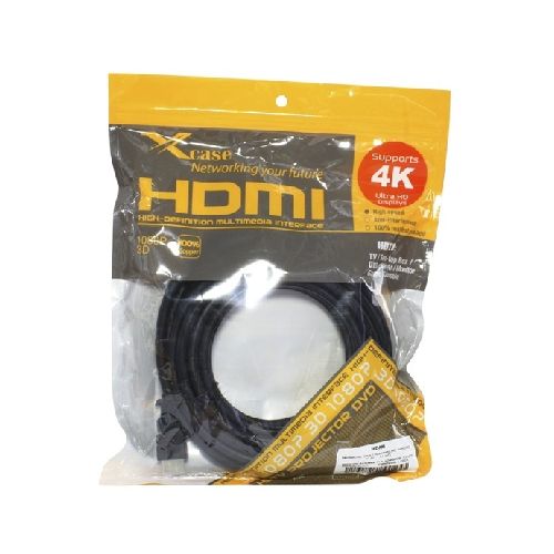 X-Case Cable HDMI 2.0 Macho - HDMI 2.0 Macho, 1080p, 3 Metros, Negro  