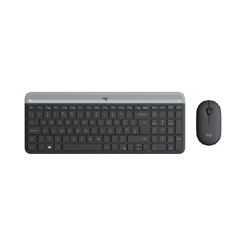 Kit de Teclado y Mouse Logitech MK470, RF Inalámbrico, USB, Negro/Grafito (Español)  