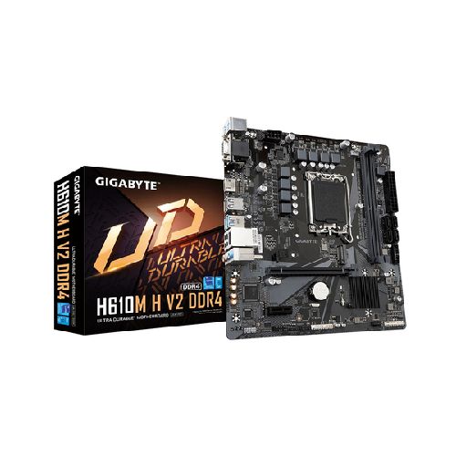 Tarjeta Madre Gigabyte Micro-ATX H610M H V2 DDR4, S-1700, Intel H610 Express, HDMI, 64GB DDR4 para Intel ? Requiere Actualización de BIOS para Procesadores Inte  