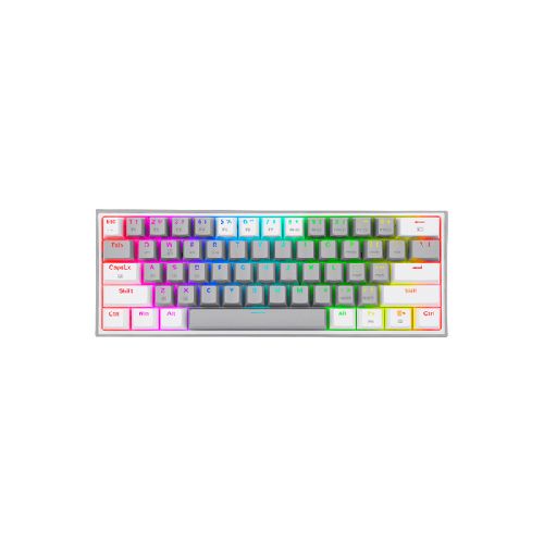 Teclado Gamer Inalambrico Mecanico 60% REDRAGON FIZZ PRO K616 / Redragon Switch / RGB / Gris con Blanco / Ingles  