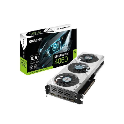 Tarjeta de Video Gigabyte NVIDIA GeForce RTX 4060 EAGLE OC ICE 8G, 8GB 128-bit GDDR6, PCI Express 4.0  