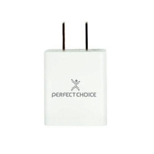 Perfect Choice Cargador de Pared PC-240372, 1V, USB, Blanco  