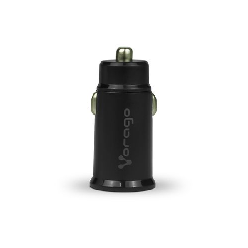 Cargador de Auto Vorago 1 x USB-C 1 x USB-A Negro  