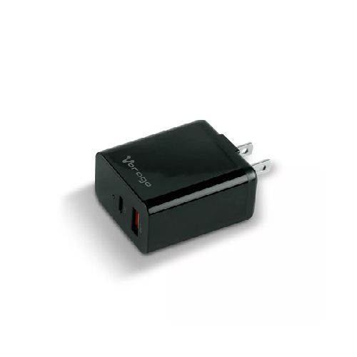 Vorago Cargador de Pared AU-350, 20W, 1x USB-A/1x USB-C, Negro  