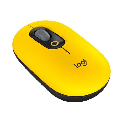 Mouse Logitech Óptico POP, Inalámbrico, Bluetooth, 4000DPI, Amarillo  