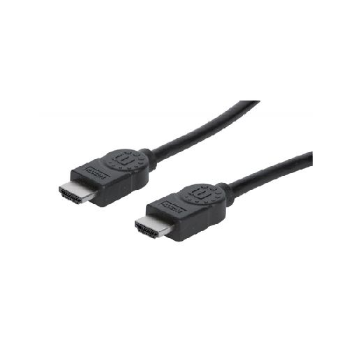 Manhattan Cable HDMI de Alta Velocidad con Canal Ethernet, HDMI Macho - HDMI Macho, 4K, 30Hz, 2 Metros, Negro  