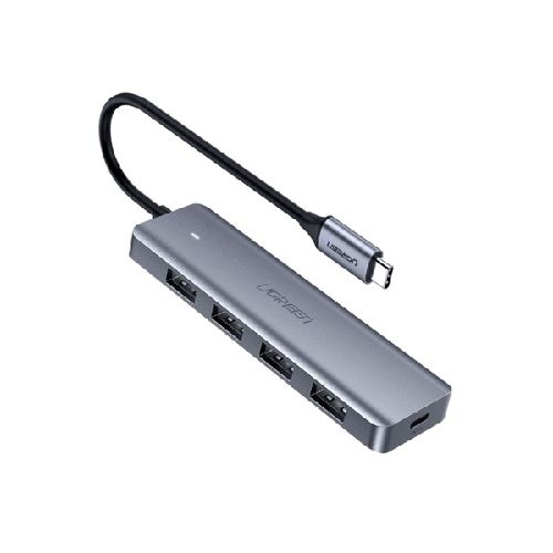 Ugreen Hub USB C 3.2 Macho - 4 Puertos USB A Hembra, 5000Mbit/s, Gris  