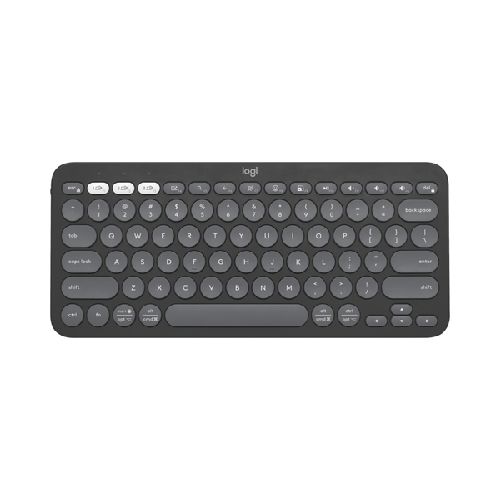 Teclado Logitech Pebble Keys 2 K380s 60%, Inalámbrico, Bluetooth, Grafito (Español)  