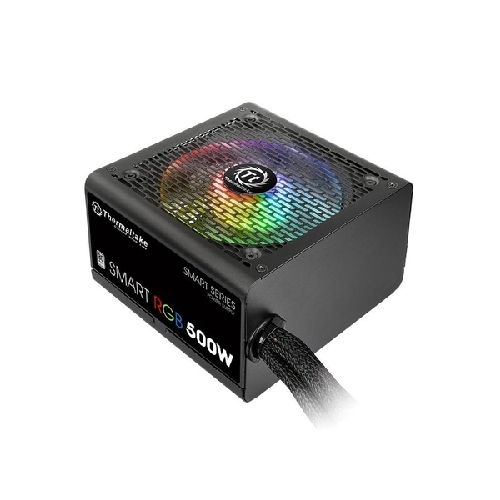 Fuente de Poder Thermaltake Smart RGB 80 PLUS, 20+4 pin ATX, 120mm, 500W  