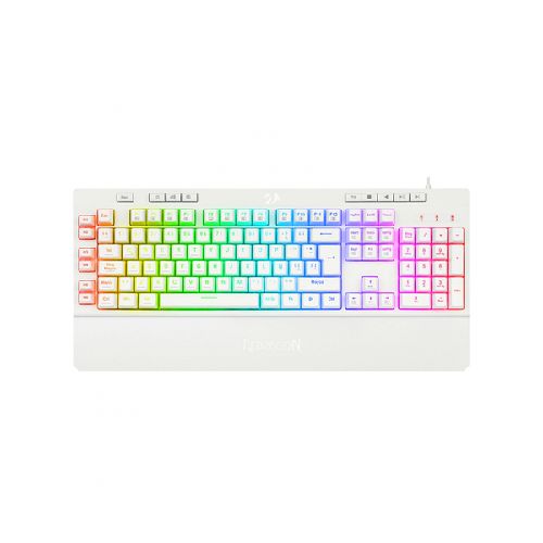 Teclado Gamer Redragon Shiva K512 RGB, Teclado Membrana, Alámbrico, Blanco (Español)  