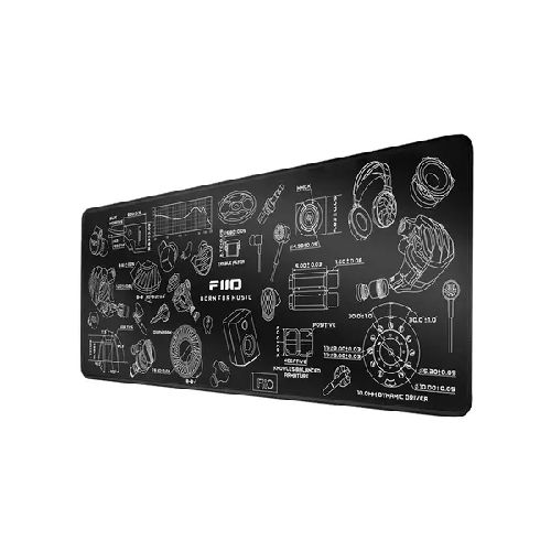 Mousepad FiiO para Gaming color blanco y negro, 80x30cm  