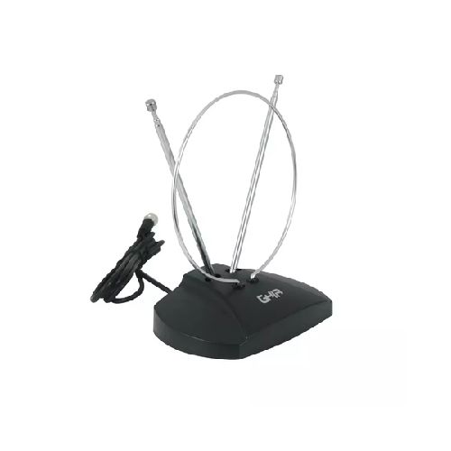 Ghia Antena para Televisión GANT-004 para Interiores, FM/UHF/VHF, Negro  