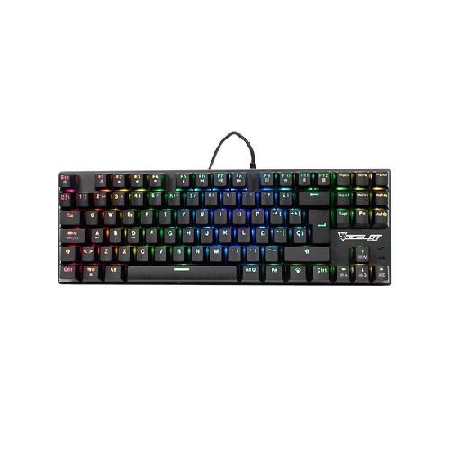 Teclado Gamer Ocelot Gaming OK-TKL2 RGB TKL, Teclado Mecánico, Switch Red, Alámbrico, Negro (Español)  