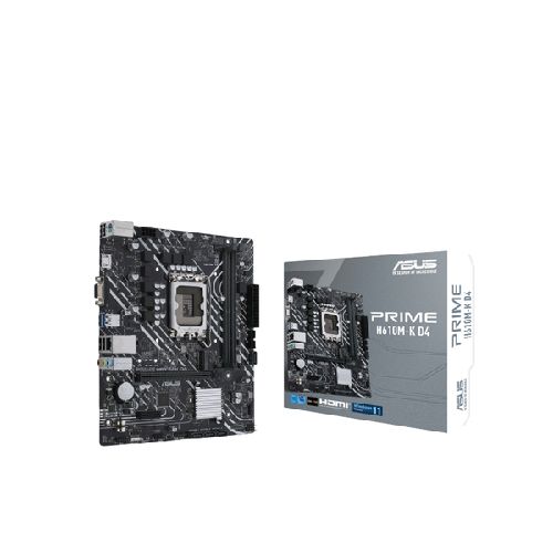 Tarjeta Madre ASUS Micro-ATX H610M-K D4, S-1700, Intel H610, HDMI, 64GB DDR4 para Intel ? Requiere Actualización de BIOS para Procesadores Intel 13va. Generació  