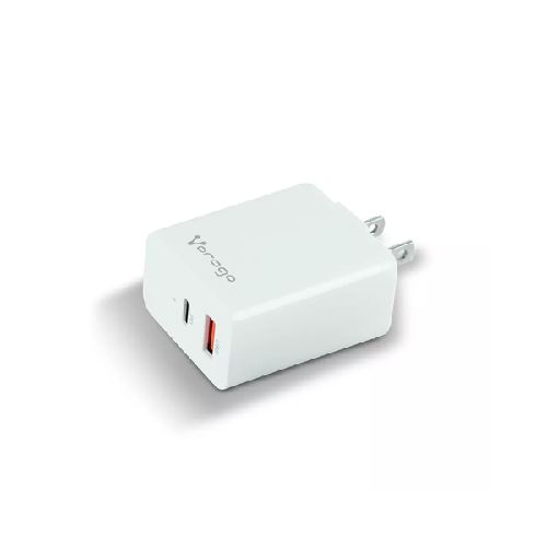 Vorago Cargador de Pared AU-350, 20W, 1x USB-A/1x USB-C, Blanco  