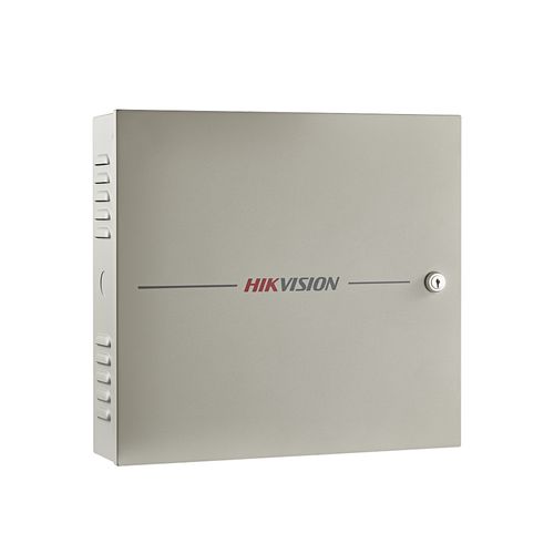 Controlador de Acceso Hikvision, 4 Puerta, 8 Lectores Huella y Tarjeta, Integración con Video, 100,000 Tarjetas, Incluye Gabinete y Fuente de Alimentación 12Vcc/8A, Modelo: DS-K2604T  