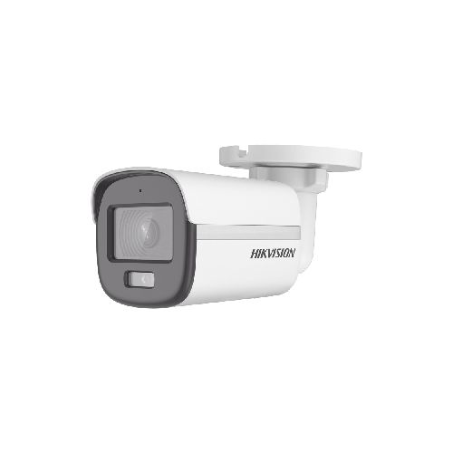 Camara Hikvision Bala TURBOHD 3K (5MP), Lente 2.8 mm, Micrófono Integrado, Imagen a Color 24/7, Luz Blanca 20m, IP67, dWDR, Modelo: DS-2CE10KF0T-FS  