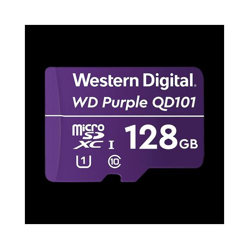 Memoria microSD de 128 GB PURPLE, Especializada Para Videovigilancia, Modelo: WD128MSD  