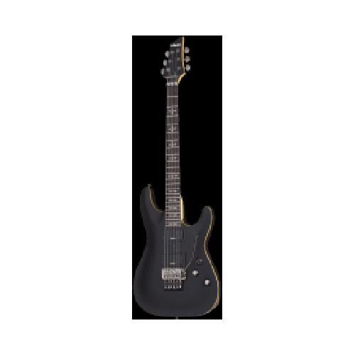 Guitarra Modelo Demon-6 Fr Abs - Negro Satinado Envejecido  Schecter