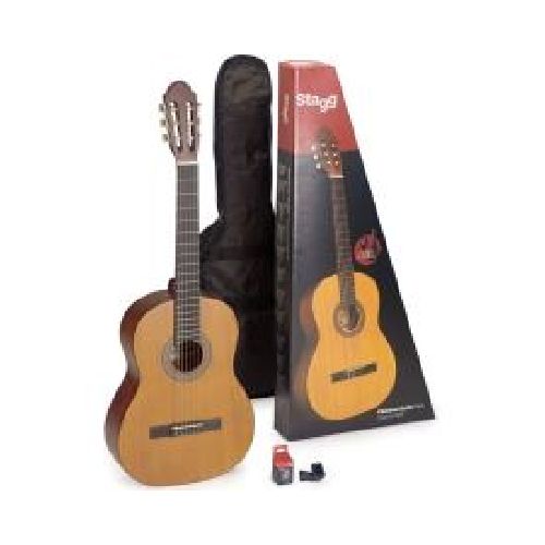 Guitarra Clásica Paquete C440NHYBPACK Escala 4/4 Con Tapa de Linden, Natual  Stagg