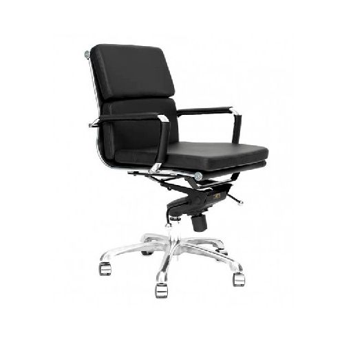 Silla Eames Soft Pad Bajo Negro - Grupo Microtec