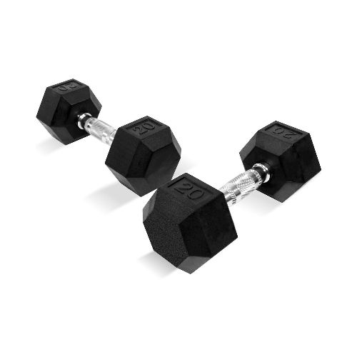 2 Mancuernas Hexagonales 20lb Set Pesas Fitness Gym Pro 9kg