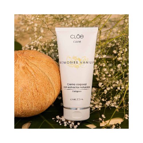 CREMA CORPORAL CON EXTRACTOS NATURALES Y COLAGENO AROMA MEMORIES VAINILLA CLOE - Gran Chapur | Compra en Línea | Porque sé vivir