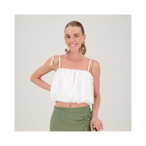 BLUSA TIRANTES ALGODÓN BORDADO - Gran Chapur | Compra en Línea | Porque sé vivir