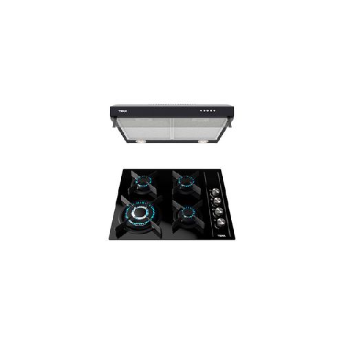 Combo Teka Pack Duetto Crystal 60 Campana y Parrilla Color Negro  | ihdonline