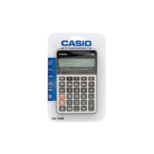 Calculadora de Escritorio Casio MX-120B, 12 Dígitos, Solar/Batería, Números Grandes  