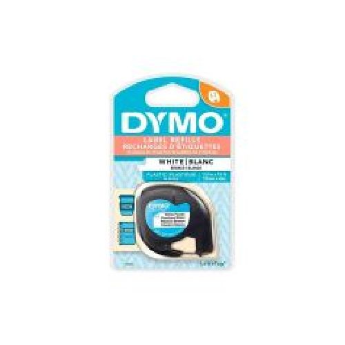 Cinta De Papel Letratag Dymo 10697 Bco/Neg 1/2\