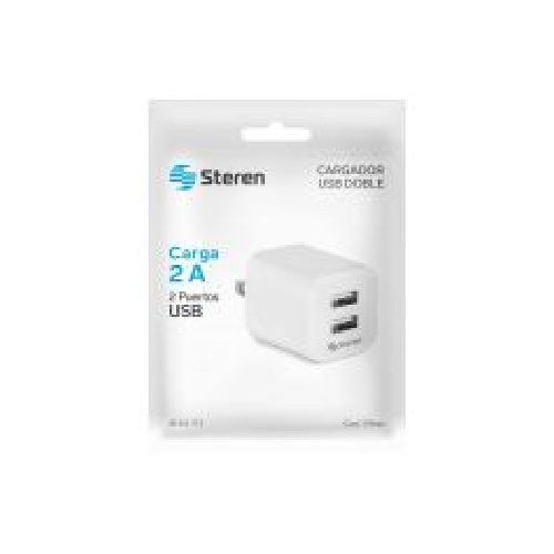 CARGADOR STEREN W-ELI-875 BLANCO USB A Y USB C CON PD Y QC  