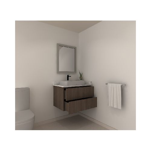 Mueble para Baño Color 16mm M60 de 2 Cajones con Frente de 18 mm 60X60X50. No incluye llave, ovalín, sifón, zoclo ni válvula POP UP - Escolano