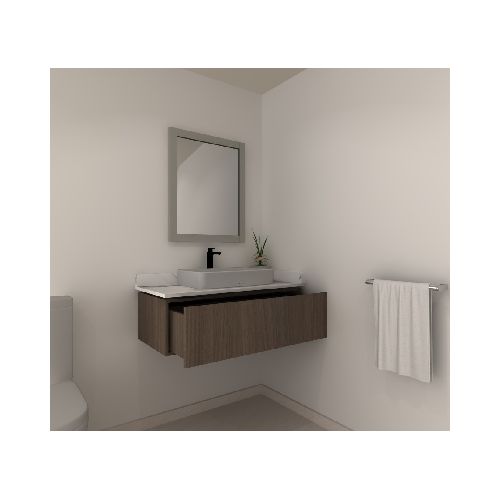 Mueble para Baño Color 16mm M70 de 1 Cajón con Frente de 18 mm 30X70X50. No incluye llave, ovalín, sifón, zoclo ni válvula POP UP - Escolano