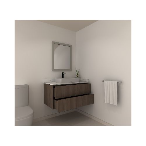 Mueble para Baño Color 16mm M90 de 2 Cajones con Frente de 16 mm 60X90X50. No incluye llave, ovalín, sifón, zoclo ni válvula POP UP - Escolano