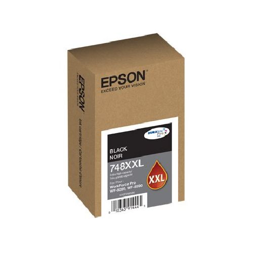 Cartucho De Tinta Epson T748xxl120 Original, Amarillo, Alto Rendimiento, 6090/wf-6590  