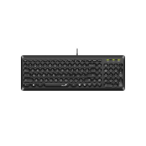 Teclado Genius Slimstar Q200, Usb 2.0, Color Negro  