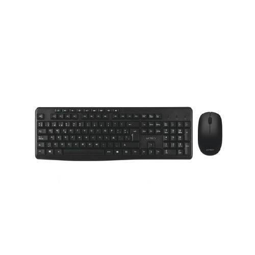 teclados teclado+raton inalambrico acteck AC-931748 Kit De Teclado Y Mouse Acteck Mk450, Inalambrico, Usb, Multimedia, Negro