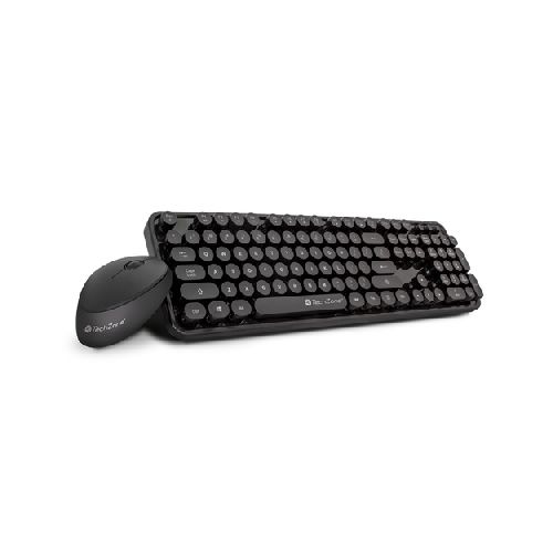 Kit Teclado Y Mouse Techzone Tz19comb01-ina Usb, Alámbrico, 1600 Dpi, Negro  