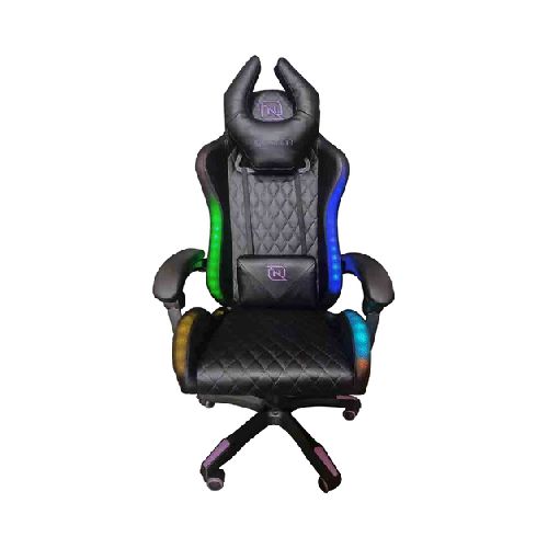 MUEBLES VARIOS SILLA GAMER NECNON NBSGR128RG Silla Gamer Necnon Nsg-rgb 1 Asiento Plano, Reposa-brazos Si, Material Cuero, Nylon, Color Negro, Rosa