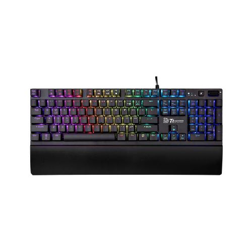 Teclado Gamer Thermaltake Challenger Edge Pro Rgb, Semi-mecanico, Usb, Switch Plunger, Negro  