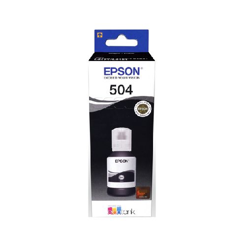 CONSUMIBLES E INSUMOS TINTA PARA IMPRESORAS EPSON T504120-AL Botella De Tinta Epson T504120-al, Negro, Epson, Negro, Blanco, 1 Pieza(s)