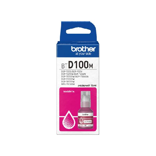 Consumibles e insumos tinta para impresoras brother BTD100M Botella De Tinta Brother Btd100m Magenta, 48.8 Ml, Inkbenefit Tank, Original