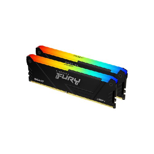 Memorias memorias ram dimm ddr4 kingston KF432C16BB2AK2/32 Memoria Ram Kingston Fury Beast Rgb 32gb Ddr4, 3200mhz, Dimm (2x16gb)