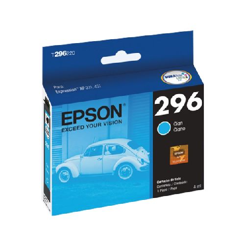 CONSUMIBLES E INSUMOS TINTA PARA IMPRESORAS EPSON T296220-AL Cartucho De Tinta Epson T296220 Original, Cian, 4 Ml